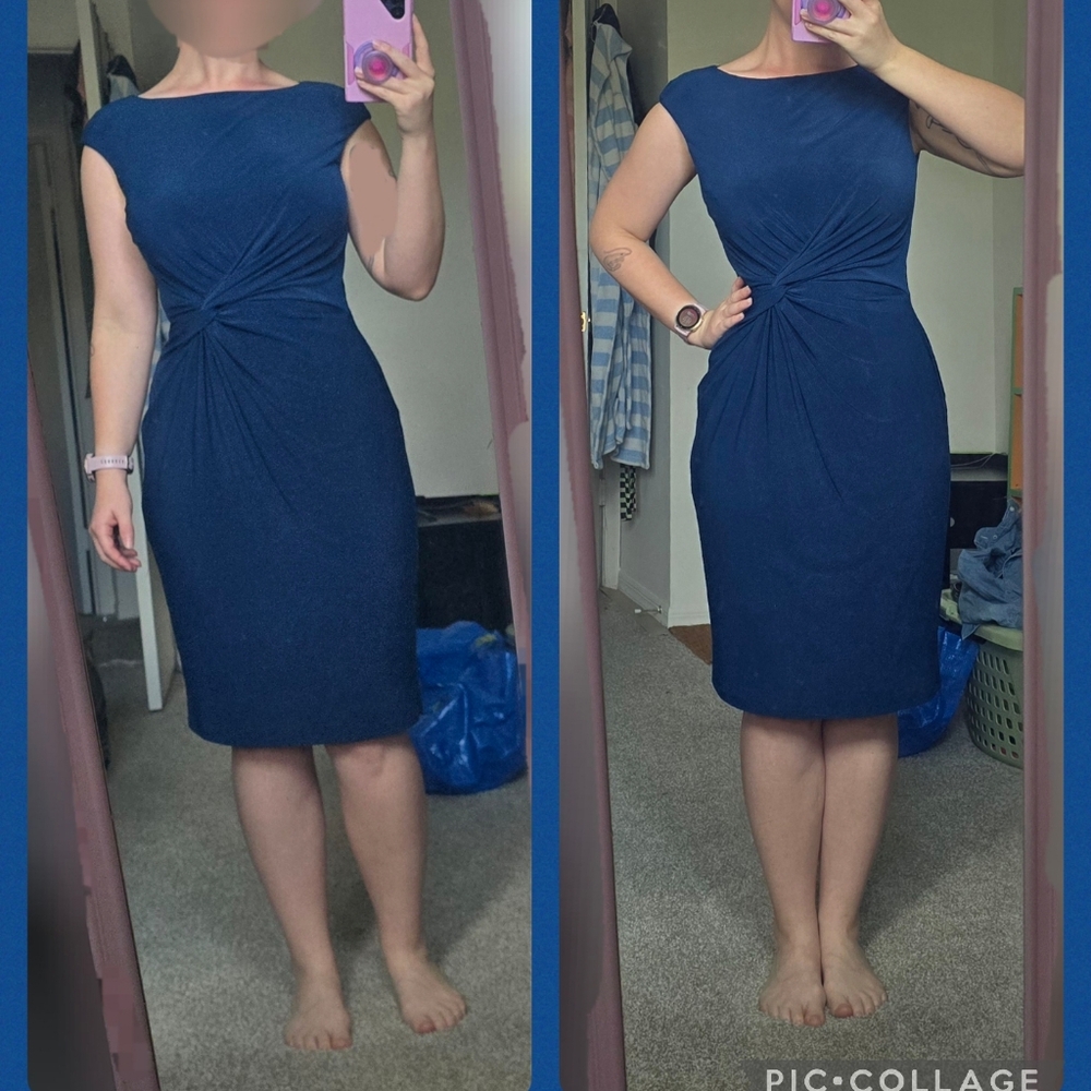 Lauren Ralph Lauren sleeveless blue dress